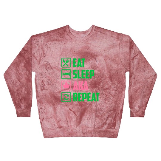 Eat Sleep AKA Repeat Alpha Kappa Alpha Womens Gift Blast Sweatshirts