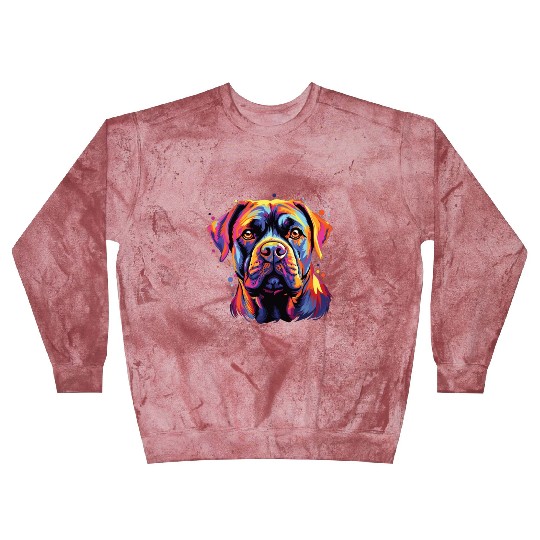 Watercolor Colorful Cane Corso Blast Sweatshirts