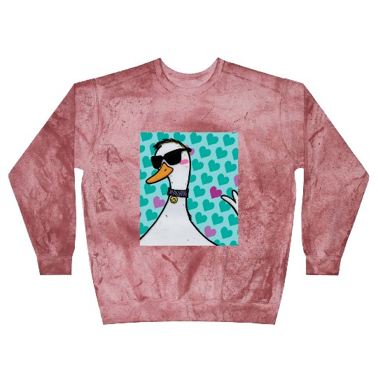 90s Raver Cartoon Duck, Party Animal, Kids Room Blast Sweatshirts