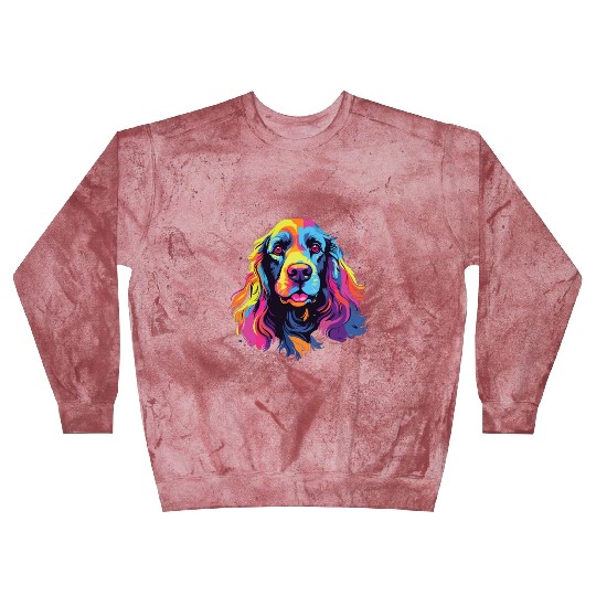 Watercolor Colorful American Cocker Spaniel Blast Sweatshirts