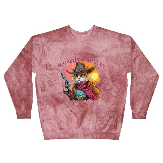 Purrfect Outlaw Showdown - Meowdy Partner Blast Sweatshirts