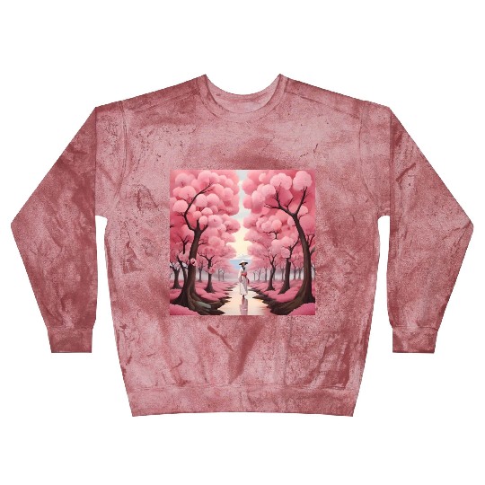 Japanese style art with cherry blossom festival Blast Sweatshirts