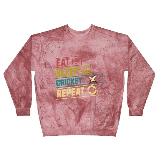 Eat sleep cricket repeat hobby Blast Sweatshirts