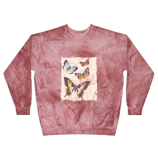 Butterfly Cotaggecore Naturecore Blast Sweatshirts