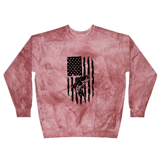 Vintage Fishing Patriot: US Flag for Fishing lover Blast Sweatshirts