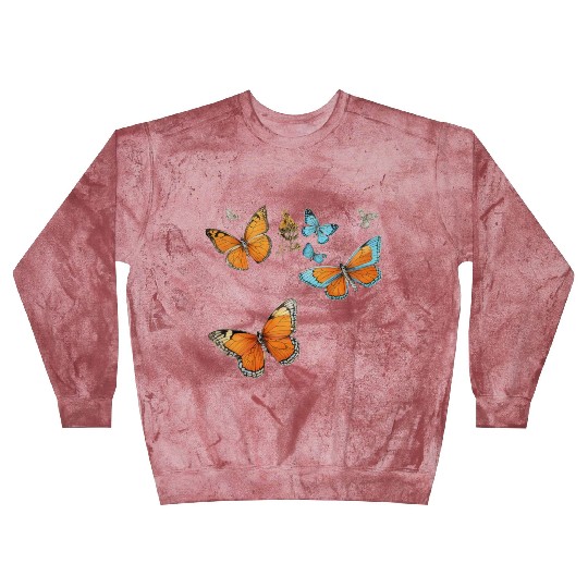 Floral Harmony: Blooms and Butterflies" Blast Sweatshirts