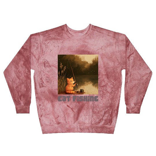 Cat Fishing Blast Sweatshirts