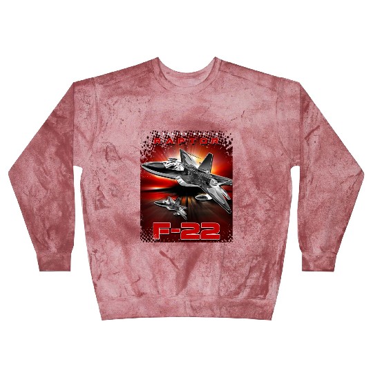 F-22 Raptor Fighterjet Us Air Force Warbird Blast Sweatshirts
