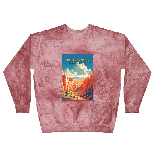 Bryce Canyon National Park Travel Art Vintage Blast Sweatshirts