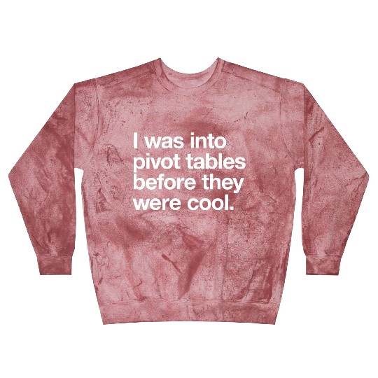 I WAS INTO PIVOT TABLES spreadsheet data excel acc Blast Sweatshirts