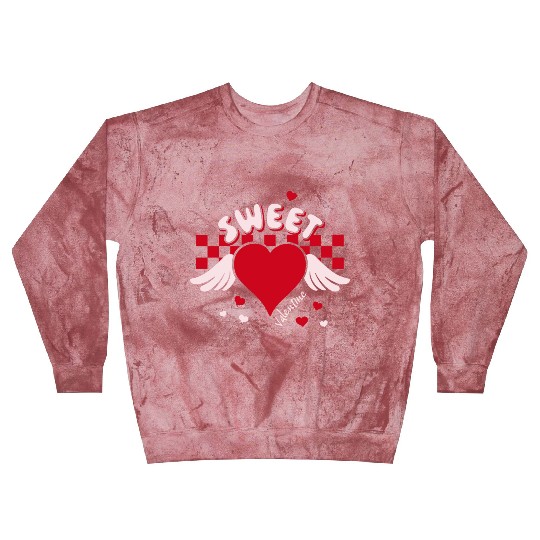 Sweet Valentine Valentine's Day Heart Cupid Wings Blast Sweatshirts