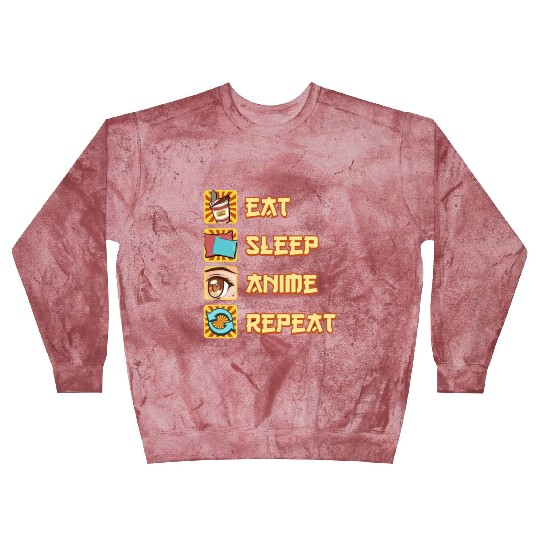 funny eat sleep anime repeat the perfect presents Blast Sweatshirts