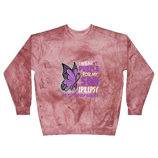 I Wear Purple For My Son Epilepsy Awareness Blast Sweatshirts