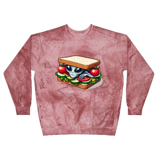 Alien Hiding in a Sandwich Blast Sweatshirts