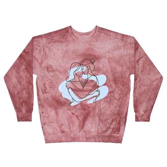 Abstract Line Art Lesbian Couple Blast Sweatshirts