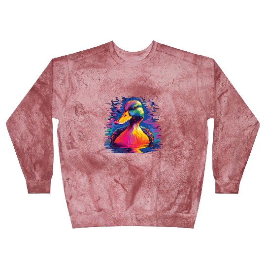 Watercolor Colorful Alpaca Colorful Animals Blast Sweatshirts