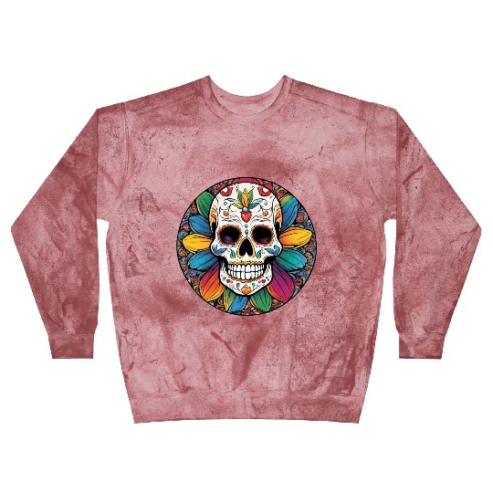 Sugar skull rainbow Blast Sweatshirts