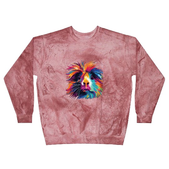 Watercolor Colorful Guinea Pig Colorful Blast Sweatshirts