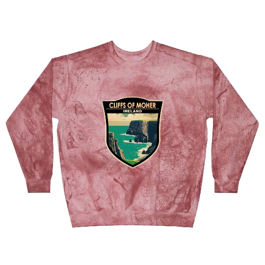 Cliffs of Moher Ireland Travel Art Badge Blast Sweatshirts