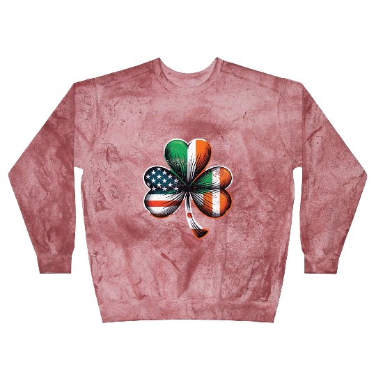 Irish American Shamrock Stars Stripes Blast Sweatshirts