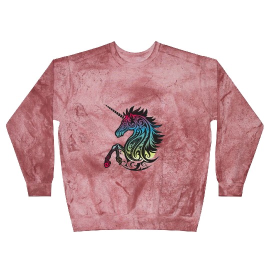 Mystical Rainbow Unicorn Art Blast Sweatshirts