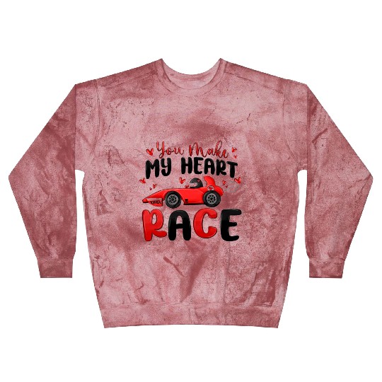 you make my heart race valentine's day Blast Sweatshirts