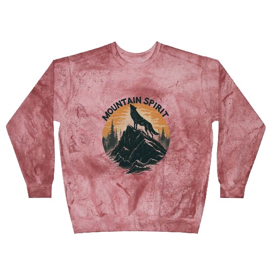 Mountain Majesty Wolf Howling on the Peak Blast Sweatshirts
