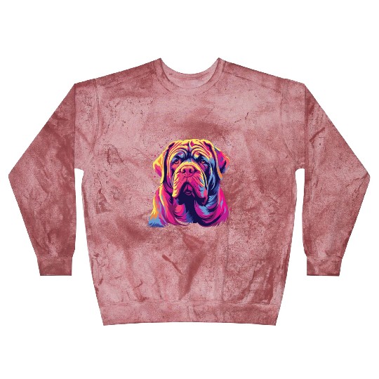 Watercolor Colorful Neapolitan Mastiff Blast Sweatshirts