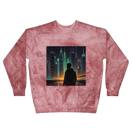 Neon Horizon: A Futuristic Cityscape Blast Sweatshirts