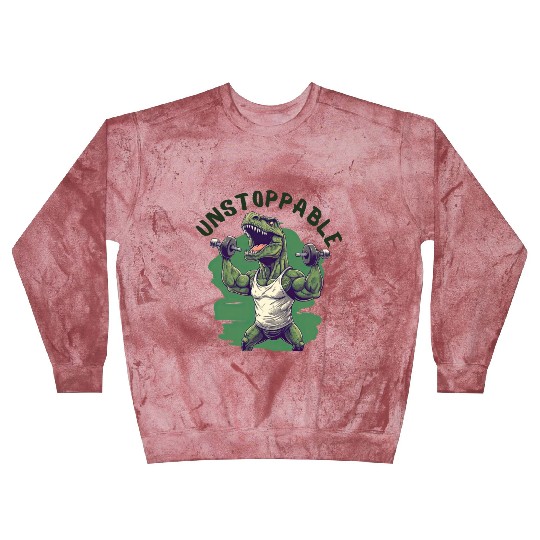 UNSTOPPABLE Heavy Lifting T-rex Gym Enthusiast Blast Sweatshirts