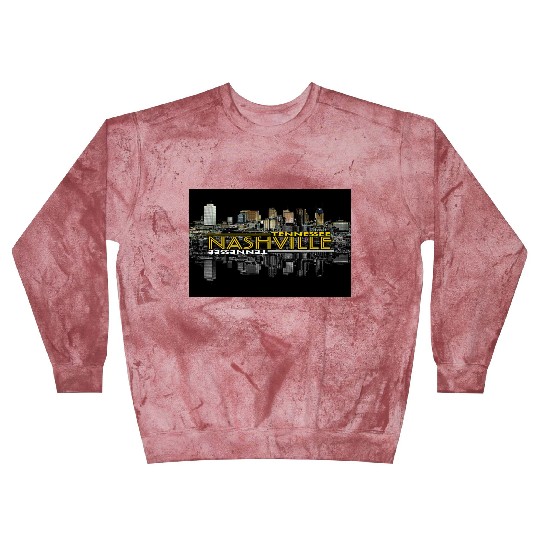 Nashville Tennessee Neon Glow Reflective Skyline Blast Sweatshirts