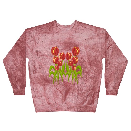 Tulip Flower Flowers Garden Tulips Blast Sweatshirts