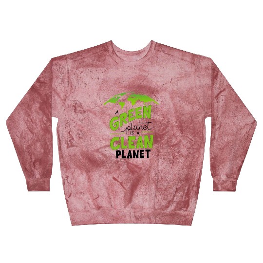 Eco-Friendly Earth Green Clean Design Blast Sweatshirts