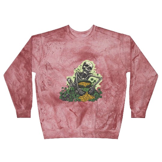 St Patricks Skeleton Pot of Gold Blast Sweatshirts