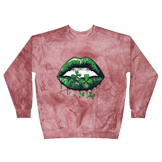 St Patrick Irish Green Lips Blast Sweatshirts
