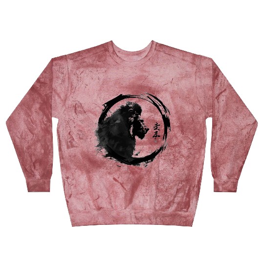 Majestic Leo Silhouette Against Circular Abstract Blast Sweatshirts