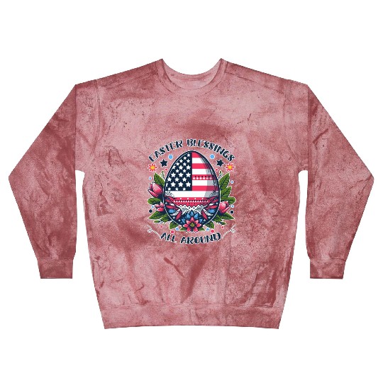 Easter Egg Flag - Easter Blessings All Around Blast Sweatshirts