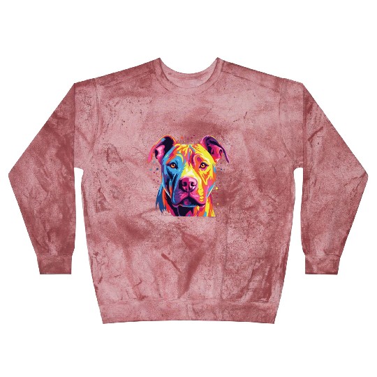 Watercolor Colorful Dogo Argentino Blast Sweatshirts