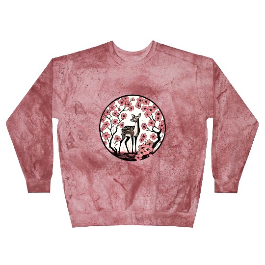 Spring Fawn Deer Dogwood Blast Sweatshirts