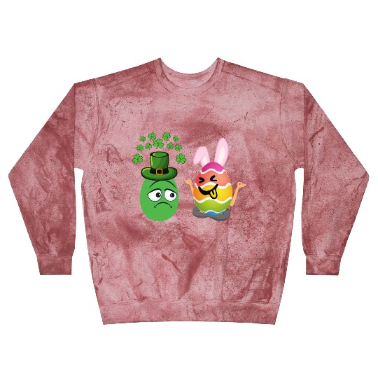Easter Meets St. Patrick's A Festive Holiday Fusio Blast Sweatshirts