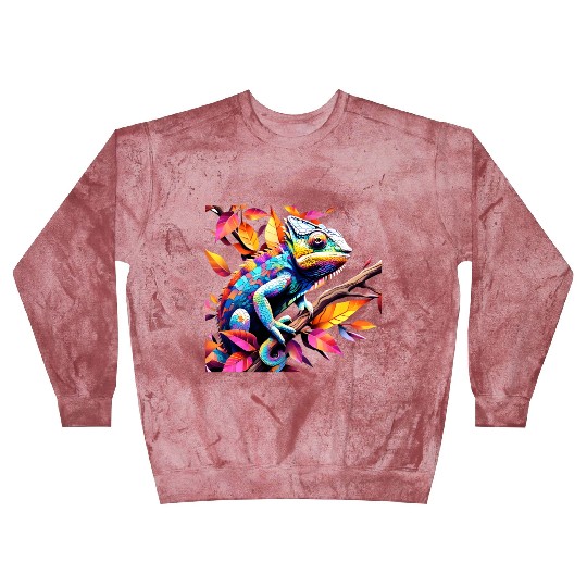 "Kaleidoscopic Chameleon Serenity" Blast Sweatshirts