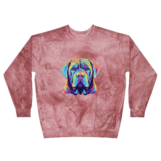 Watercolor Colorful Neapolitan Mastiff Blast Sweatshirts
