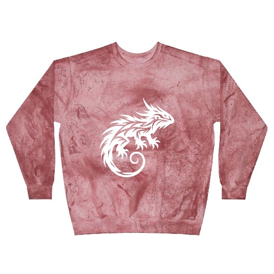 Shaggy Bearded Dragon Tribal Dragon Tattoo Blast Sweatshirts