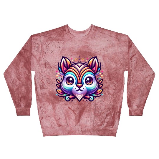 Colorful Squirrel Animal Lover Design Blast Sweatshirts