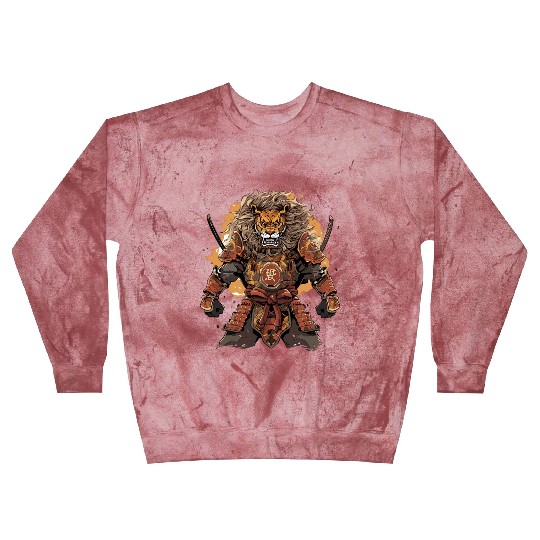 Samurai Katana Sword Anime Lion Manga Warrior Blast Sweatshirts