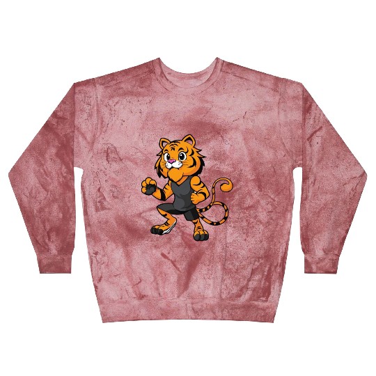 sport tiger cartoon 40 Blast Sweatshirts