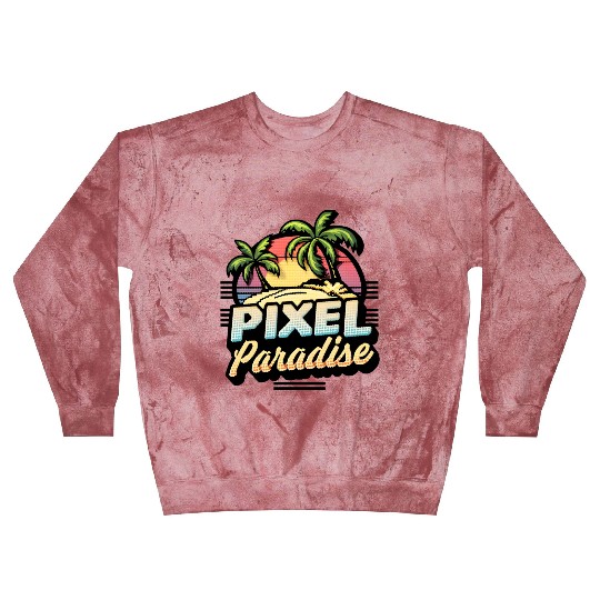Pixel Paradise Sunset Blast Sweatshirts