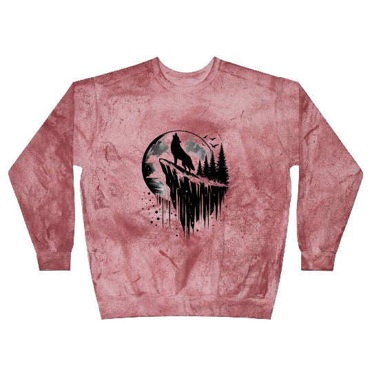 Howling wolf silhouette Blast Sweatshirts