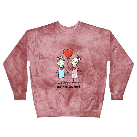 Stick Figure Lesbian Lovers Love Who You Want Blast Sweatshirts