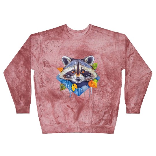 Autumn Raccoon: A Watercolor Wilderness Blast Sweatshirts